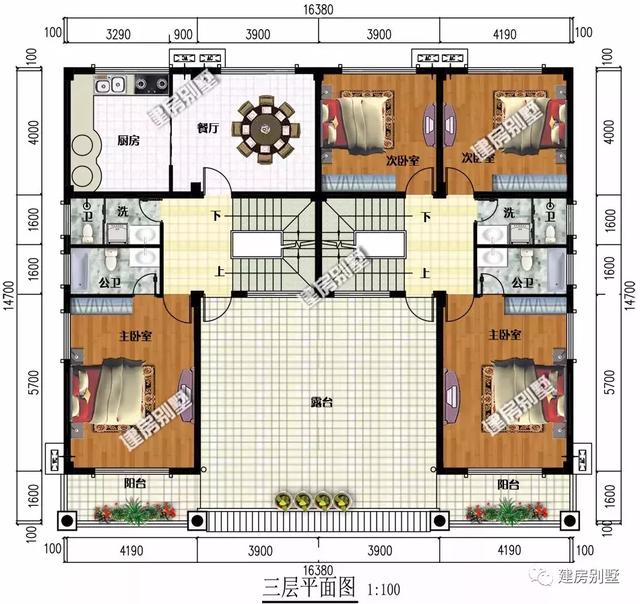 外观俏布局好的双拼别墅户型，这样建会羡慕坏全村人