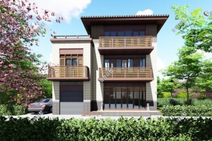新中式农村自建别墅设计效果图，外观典雅！
