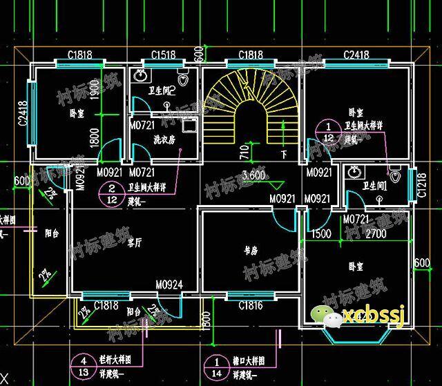 二层农村自建别墅设计图带建房实景图，室内布局实用，成本低！