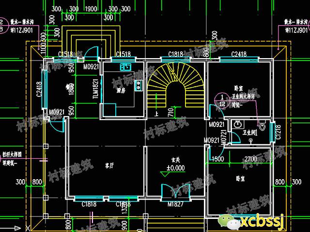 二层农村自建别墅设计图带建房实景图，室内布局实用，成本低！