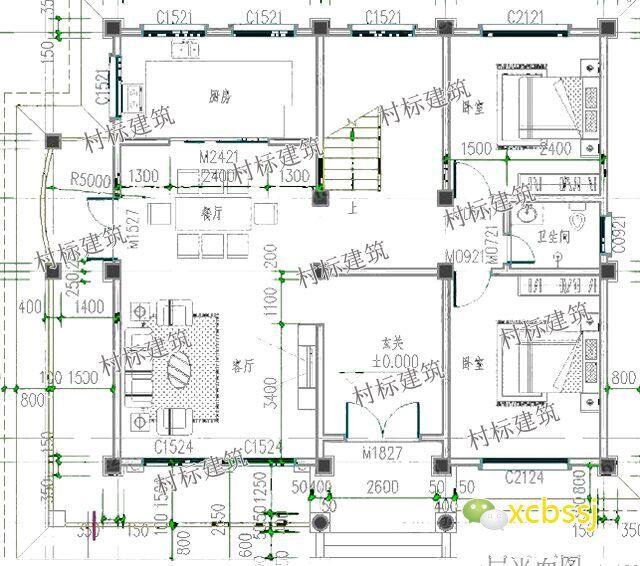 造价35万以内农村漂亮三层自建别墅全套设计图建筑结构水电图齐全