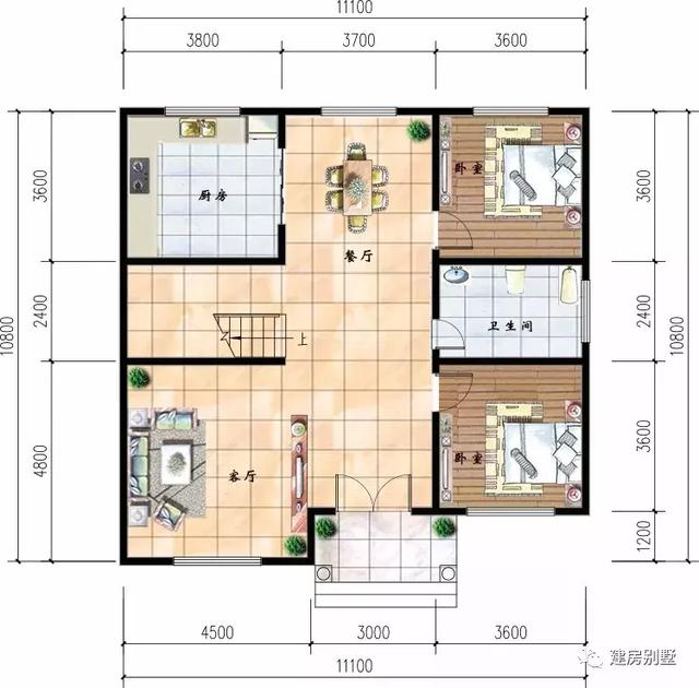 20来万就能建成的两层别墅，外观都很精致，简单实用型