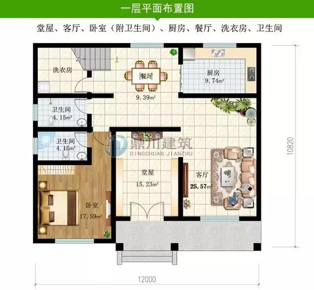 7套带堂屋的二层农村别墅，布局实用造价合理，农村建刚刚好