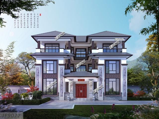 农村三层新中式别墅，50岁能住上，你就是人生的赢家