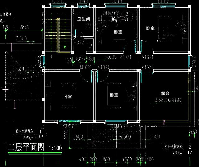 农村二层别墅户型图全套施工图，经典红白颜色搭配，引人注目！
