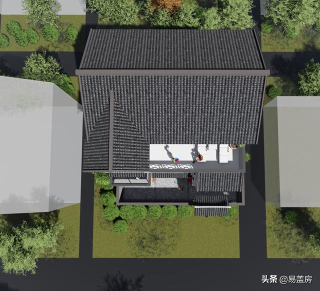 露台+庭院，广西农村新中式别墅66万建得大气，一看就是大户人家