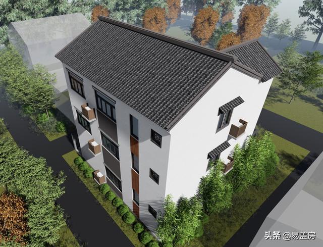 露台+庭院，广西农村新中式别墅66万建得大气，一看就是大户人家