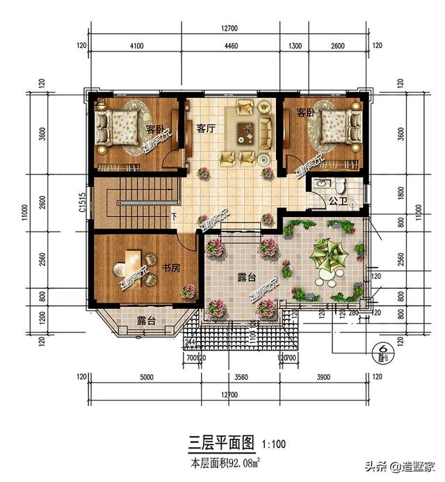 占地135平的三层别墅，已有8栋建成实景，火爆到不行