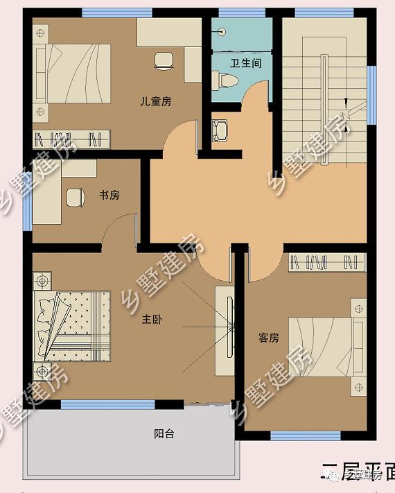 占地仅百平左右，建一栋这样的二层半别墅，农村里人人夸赞！