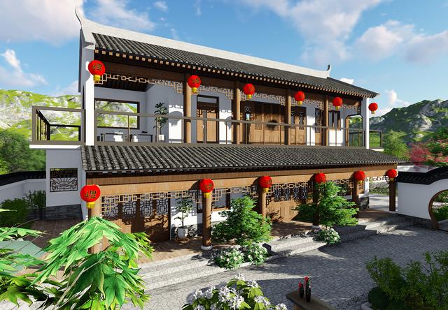 二层中式庭院别墅，未来肯定也要建一栋，机智的人已经收藏