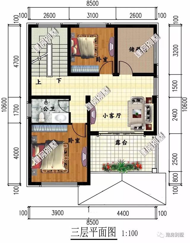 小面宽的农村别墅户型，好房子不仅住着舒适，更让人羡慕