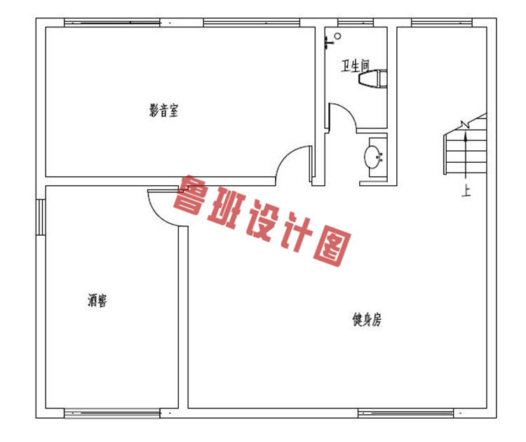 最新款三层砖混结构别墅设计地下一层户型图