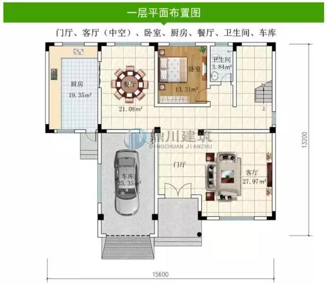 带独立厨房3款农村别墅，第一款造价16万，想建柴火灶很简单