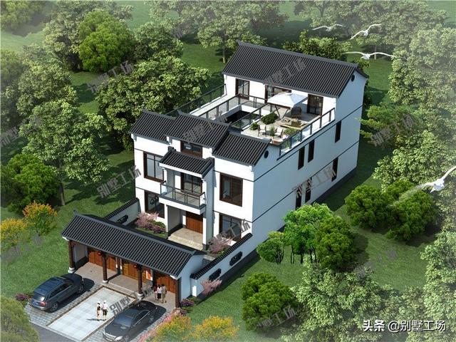 12款农村中式别墅，7款带院子，第4款好看又易建