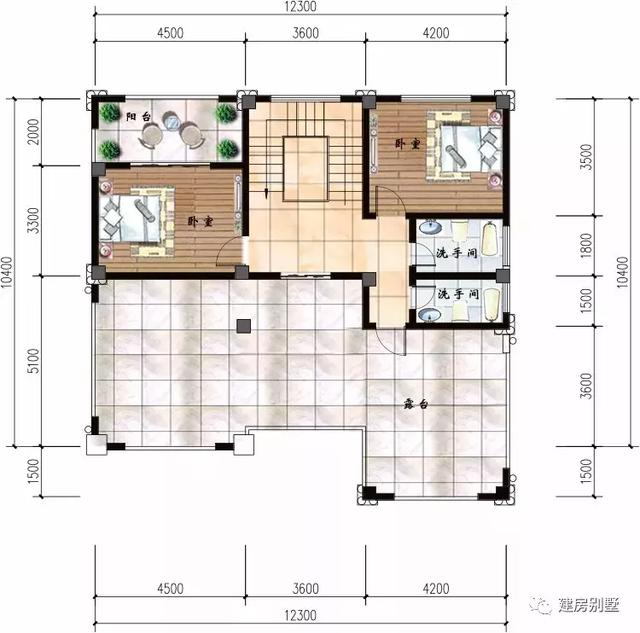 相似风格的两栋农村自建房，都配复式客厅，主体30万左右