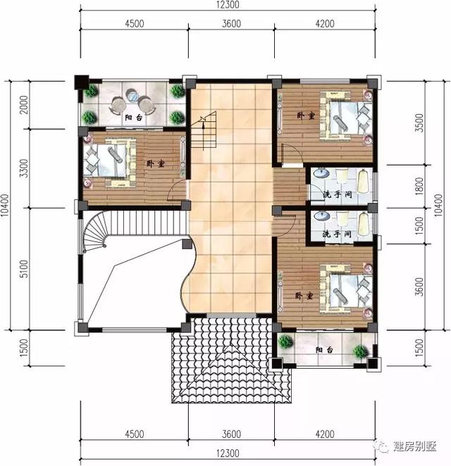 相似风格的两栋农村自建房，都配复式客厅，主体30万左右