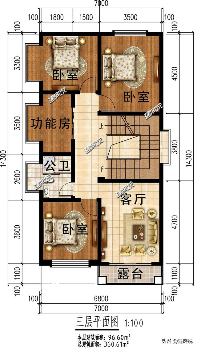 农村最牛平屋顶别墅，占地仅92平最低35万建，图纸快快收藏了