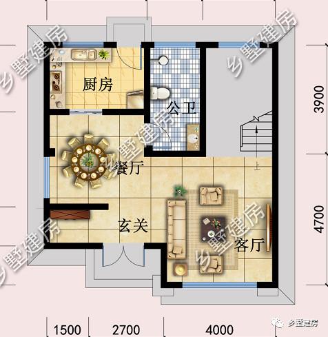 农村宅基地太小，建房不用愁，这款平屋顶四层别墅就很不错！