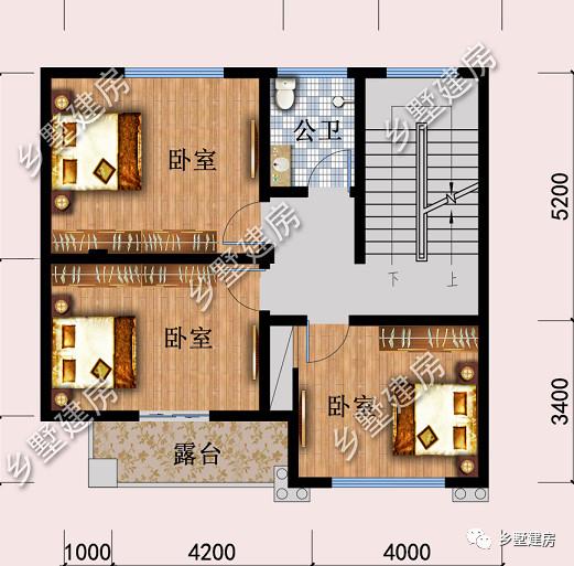 农村宅基地太小，建房不用愁，这款平屋顶四层别墅就很不错！