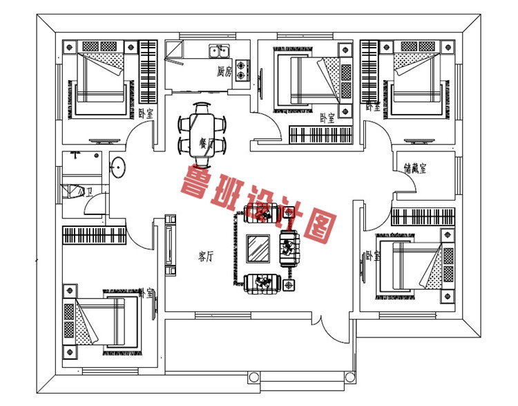 一层小别墅一层户型图