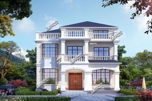 洋气上档次的农村建小别墅设计方案，方正户型。