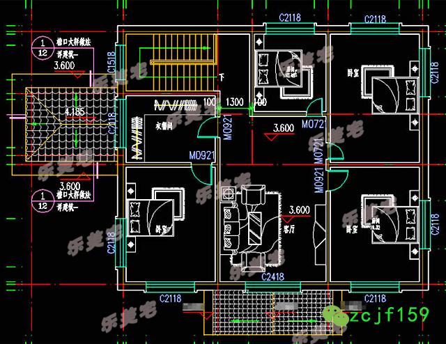 30万二层别墅设计图农村自建房施工方案，家庭人口较多的可以选择