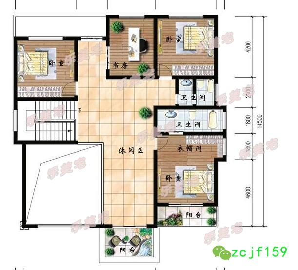 30万二层别墅设计图农村自建房施工方案，家庭人口较多的可以选择