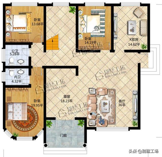 12款带堂屋神位自建房户型分享，含图纸，第十一款造价16万