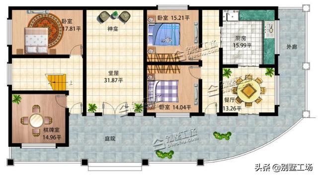 12款带堂屋神位自建房户型分享，含图纸，第十一款造价16万