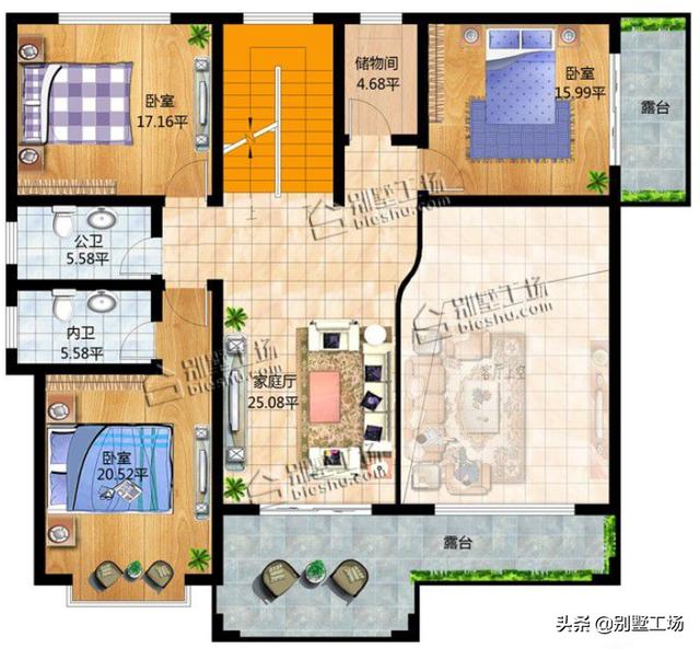 12款带堂屋神位自建房户型分享，含图纸，第十一款造价16万