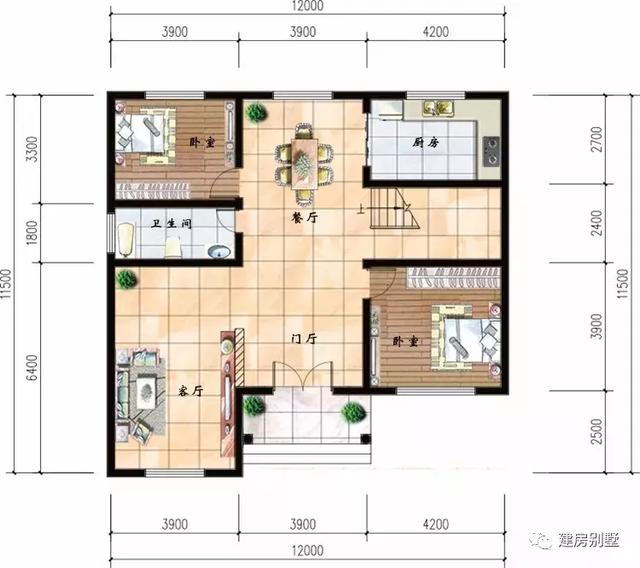 两栋宽12米的农村自建房，施工简单，主体造价30万上下