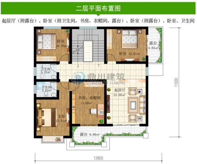 7款占地百余平三层农村别墅，简单又实用，适合农村三代同堂居住