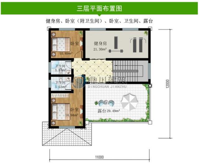 7款占地百余平三层农村别墅，简单又实用，适合农村三代同堂居住