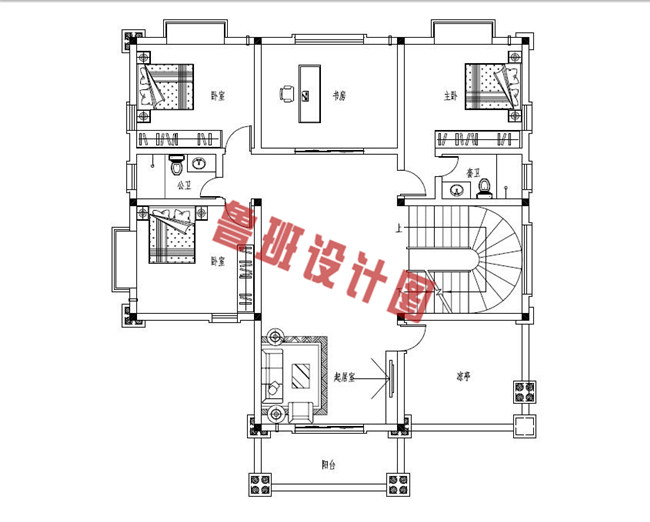 四层农村自建房设计三层户型图