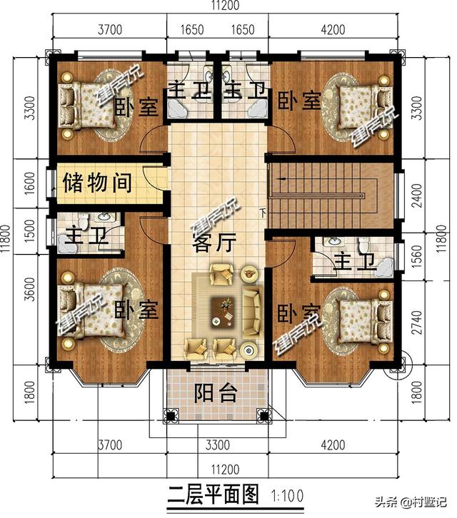 3款120平二层小别墅，造价只要20几万，赚大了！
