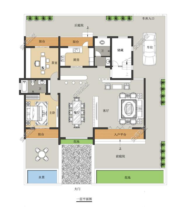 2层中式合院别墅,白墙灰瓦意境迷人,2种屋顶效果你喜欢哪款?