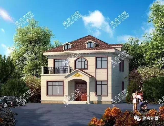 小面宽的两栋农村自建房，开间不足10米，也能建漂亮别墅