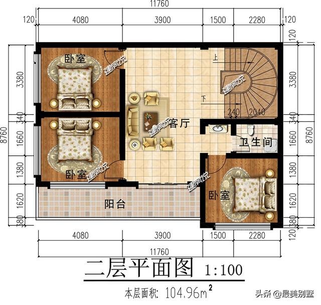 90平也能建好房子了，这款11×8米别墅，图纸收藏好