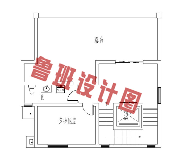 95平米带电梯自建四层别墅设计四层户型图