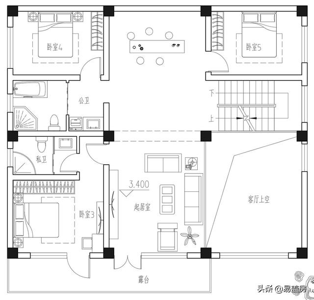 55万在河北农村建一栋田园风别墅，大庭院配露台，精美自然引参观