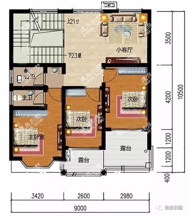 面宽9-10米之间的农村小别墅，回老家盖房子，就要建漂亮点