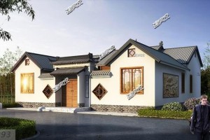 农村一层合院别墅效果图，实惠又体面！