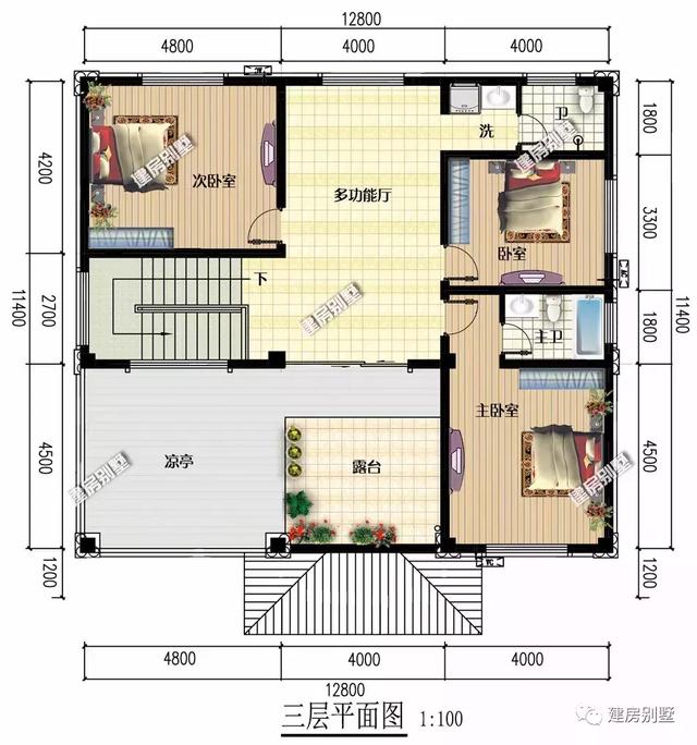 带堂屋设计的两栋自建房，都很美观气派，预算50万可建