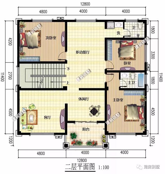 带堂屋设计的两栋自建房，都很美观气派，预算50万可建