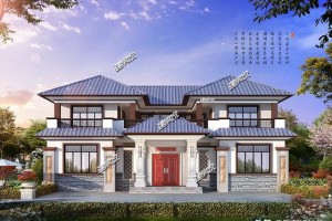 农村自建二层小别墅效果图，很接地气！