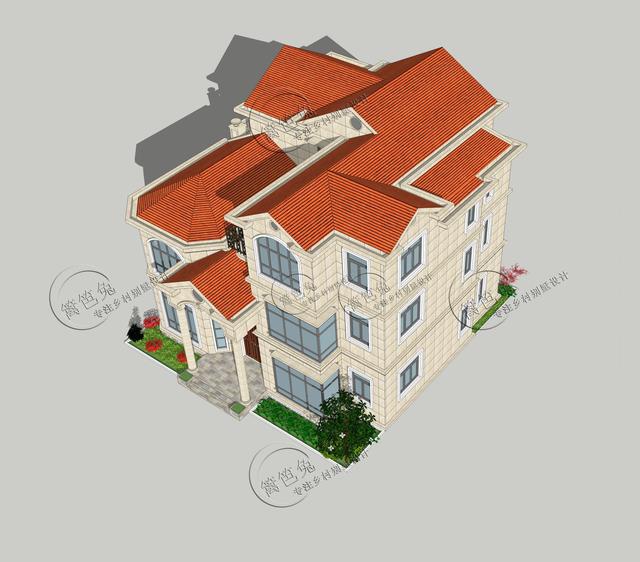 新农村占地200平米自建房别墅6室3厅,附全套户型图cad施工图纸!