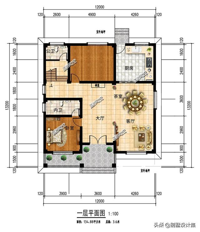 福建三层大气欧式别墅，占地方正，好户型越住越有钱