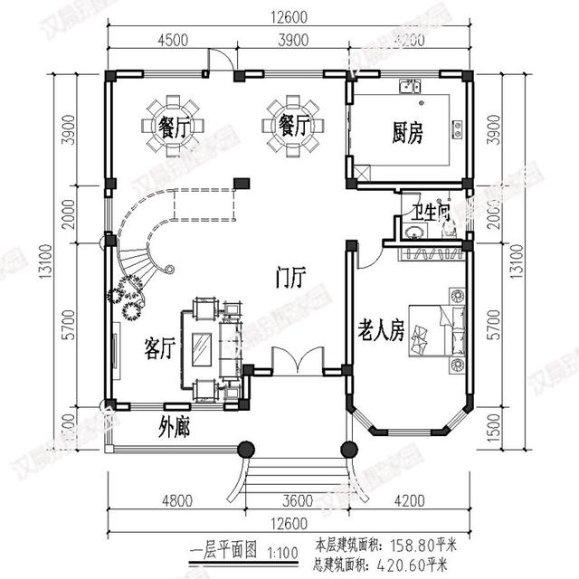 宅地不规则，就选盖这栋别墅！16X11.7米 房子中间架空，有见过？