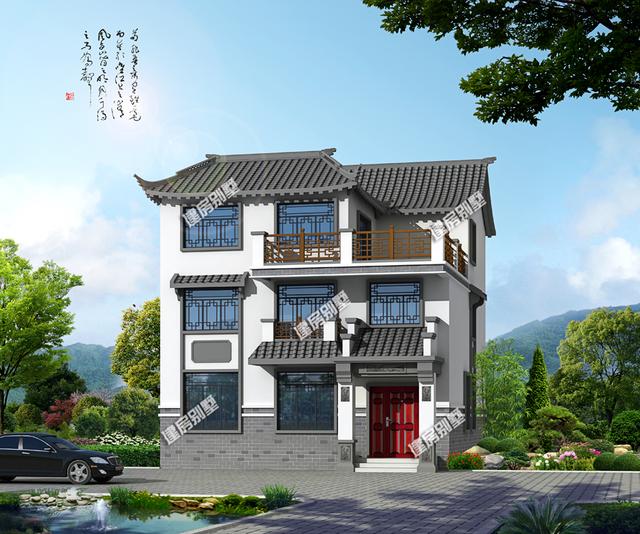 3栋中式三层别墅，集古建筑的美与现代建房的尚于一体