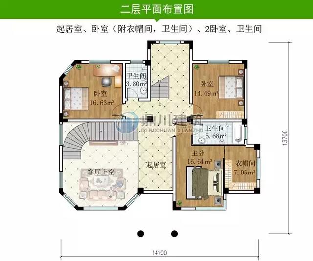 几款造型相似布局各异的农村小别墅，看看哪款是你的心头好